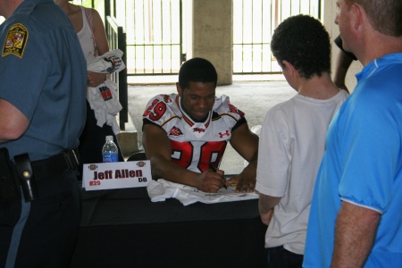 My son at University of Maryland Spring Game