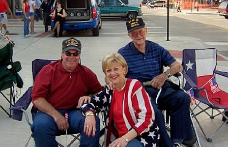 Dad, Russ and me at the Veterans Day Parade