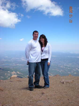 Tim and Shannon on top of the world