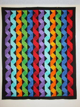 Rainbow ribbons quilt