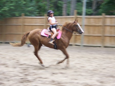 My girl gallopin along