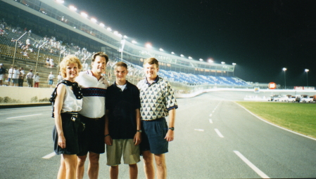 El, Pat, Patrick & me at Loew's Motor Speedway