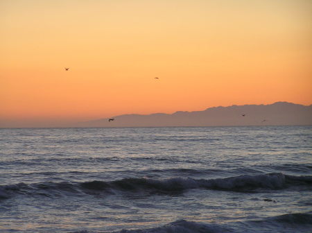 Sunset, at Hermosa Beach, 5/11/05