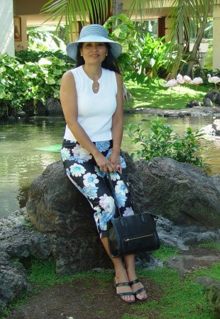 My better half, Jan at Hilton Hawaiian