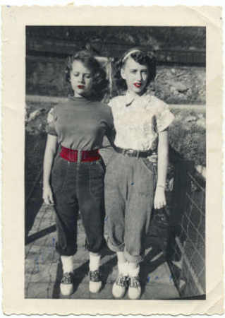 Mona Jarrell on Left & Me (Linda Henry) 1954