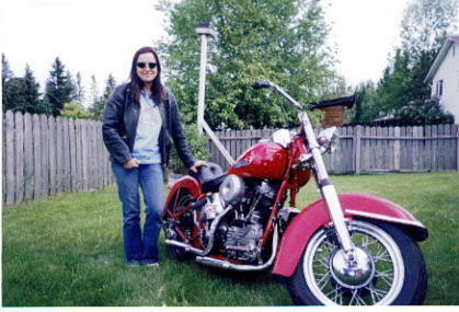 Bonnie and 49' Panhead Harley Davidson