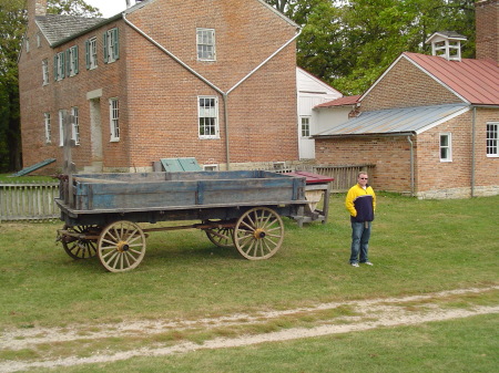 Danny looks alittle chilly at the farm