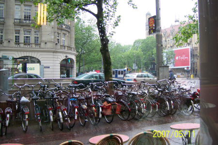 typical street scene - bike parking