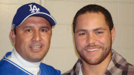 me and all star dodger catcher Russell Martin