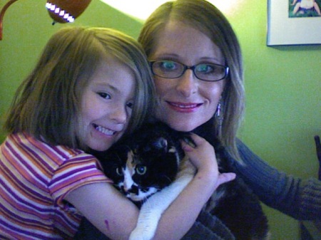 my daughter and I and our cat