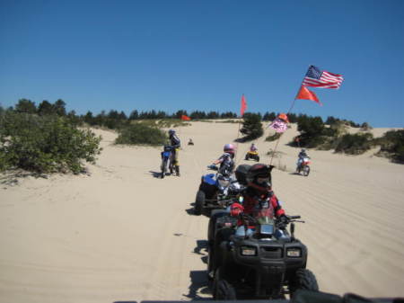 riding to the beach