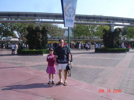 Outside Disneyland, summer, 2008