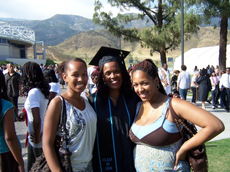 Me and my daughters at my graduation