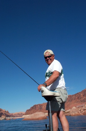 My Husband Fishing at Lake Powell