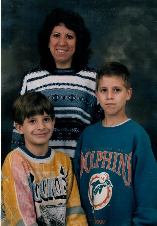 1996 Aileen with sons