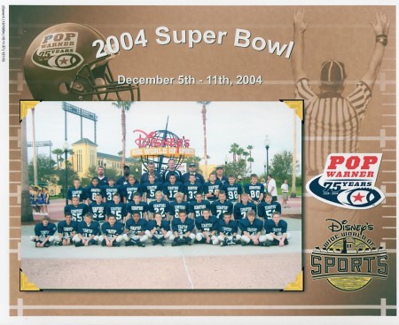 My Pop Warner team playing for a Nat'l Title
