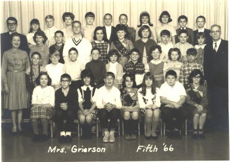 Mrs. Grierson's 5th Grade Class 1966