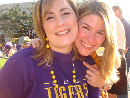 Kacie and Robin at LSU game