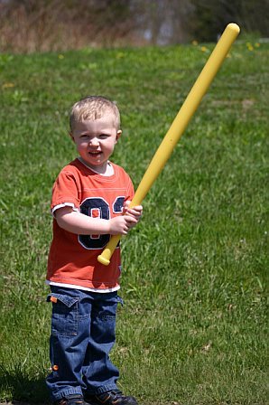 Jackson playing baseball