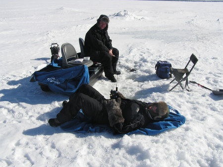 fishing lying down style