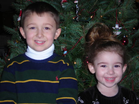 Brian & Jayden posing for Christmas 2006