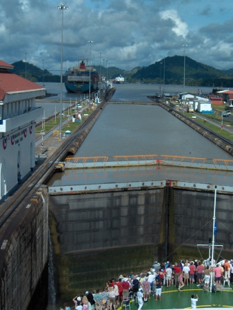 Great view inside the Panama Cannel