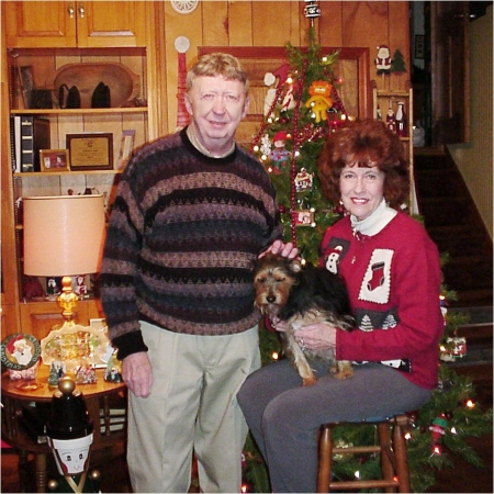 Billy Pat and Sasha at Christmas time.