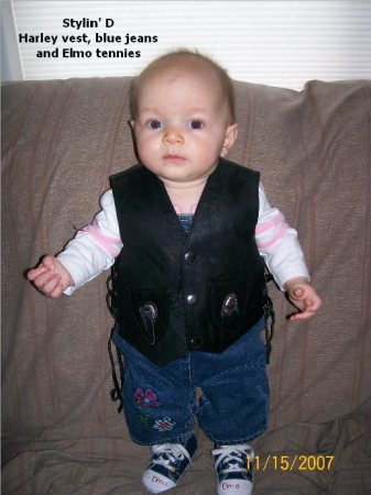 2007-Diamond with her Harley vest on