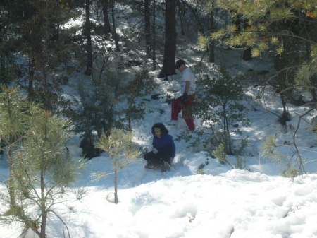 Angelique and me at cabin in the country