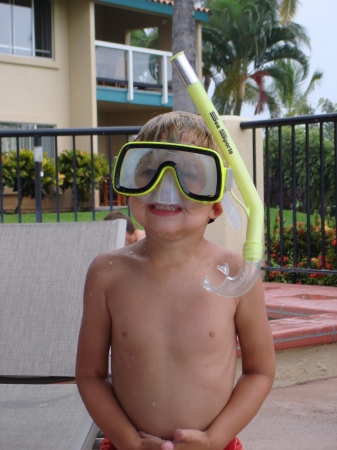 Ethan in snorkel and mask