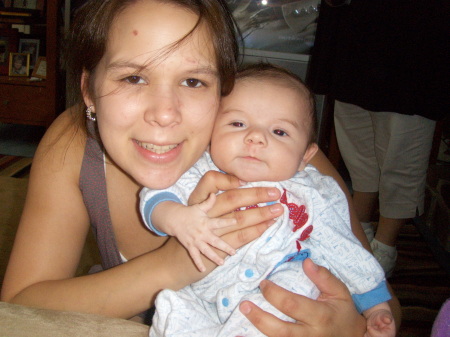 Beautiful Kristen with newborn Tyler