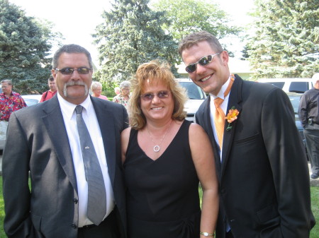 Jackie, Dustin, and me at Pac's wedding