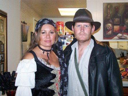DeShanna (Pirate) and Me (Indy) Holloween.