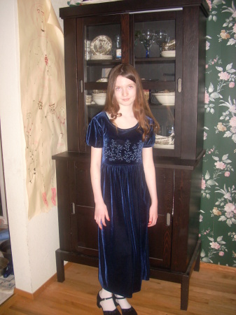 Jessica ready for Father-Daughter dance