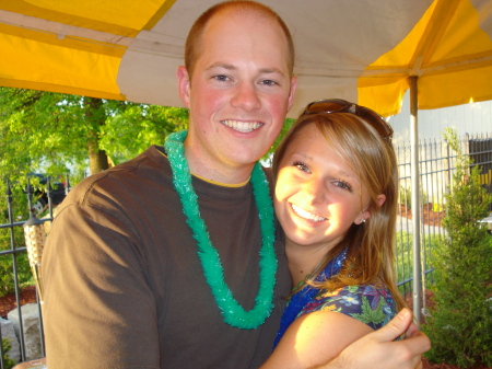 My son Ryan and Megan at Meg's grad party