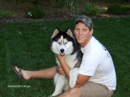 youngest son Bryce & his dog Lobo