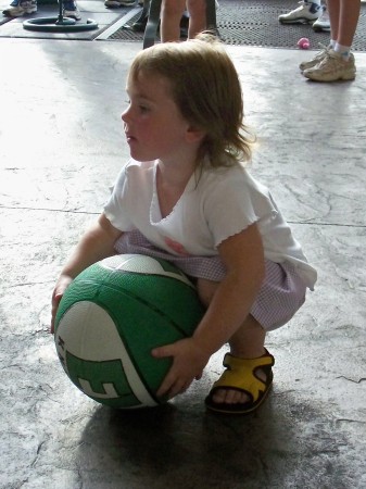 Daughter Logan wanting to play ball