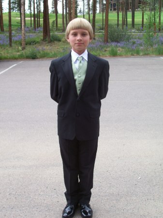 My son Max at his cousins wedding in June 08