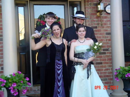 Kevin, Sam, CJ and Erin, Jr Prom