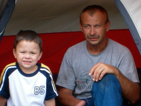 Husband, Dan, and grandson