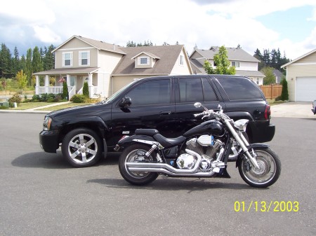 My SS Trail Blazer and the  motor cycle