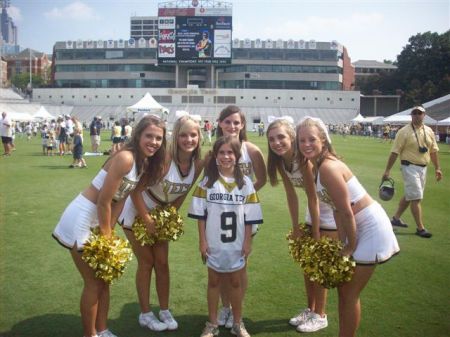 Aleah and the some of the GT cheerleaders