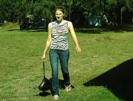 My Daughter Jessica---getting ready to ride!