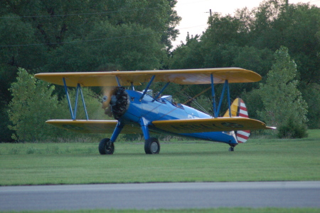 Blue Biplane