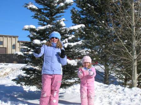 Kids playing in the snow