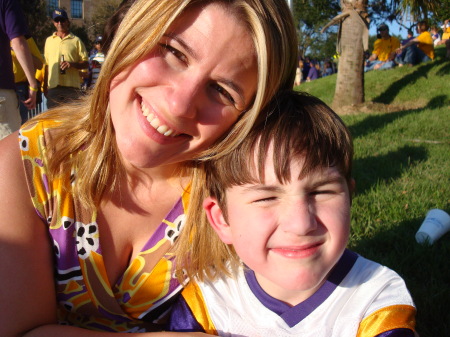 Robin and Nephew Orry at LSU game