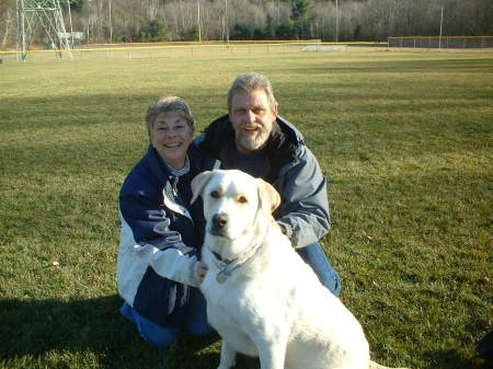 My husband Jim, me and Max