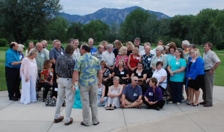 co-captains organizing group photo