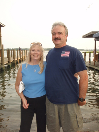 Me & Brian after dinner at Bubba's in VB