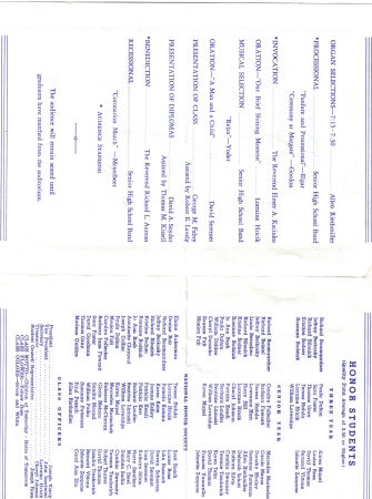 Latrobe High School 1969 Commencement Program